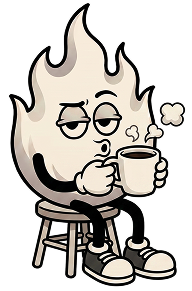 Auraman tomando café